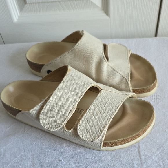 Birkenstock Shoes - Birkenstock Toogood Forager Canvas Cream Women's Sandals Size 37
